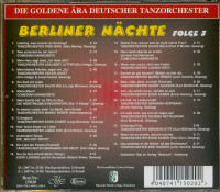 Aperçu: Berliner Nächte Folge:3 - Die goldene Ära deutscher Tanzorchester (CD) Aperçu: Berliner Nächte Folge:3 - Die goldene Ära deutscher Tanzorchester (CD)