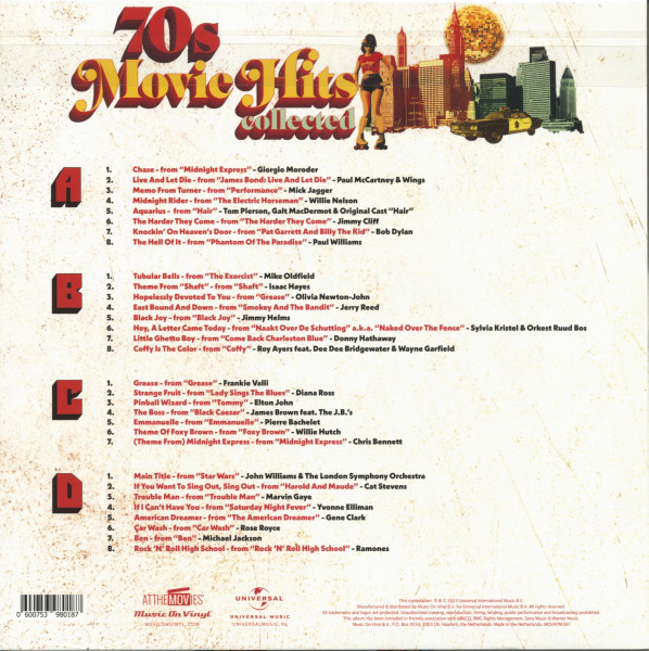 Filmmusik - 70's Movie Hits Collected (2-LP, 180g colored Vinyl, Ltd.)