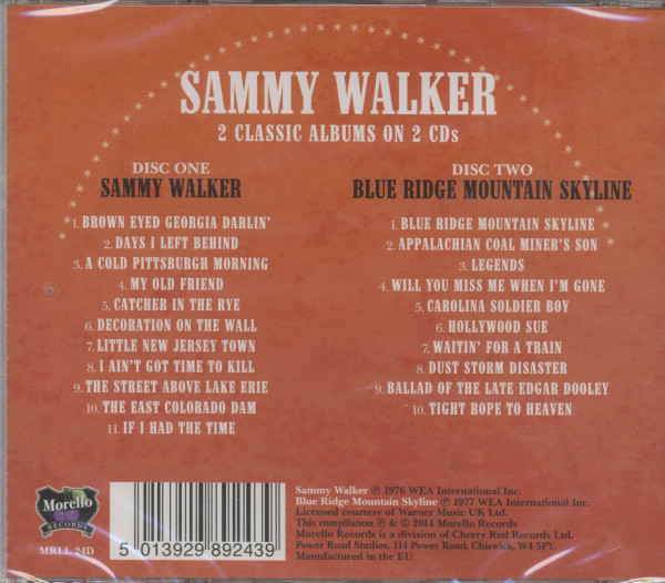 Sammy Walker - Blue Ridge Mountain Skyline (2-CD)