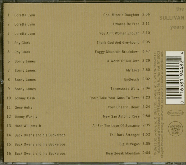 The Ed Sullivan Years - Country Classics (CD)