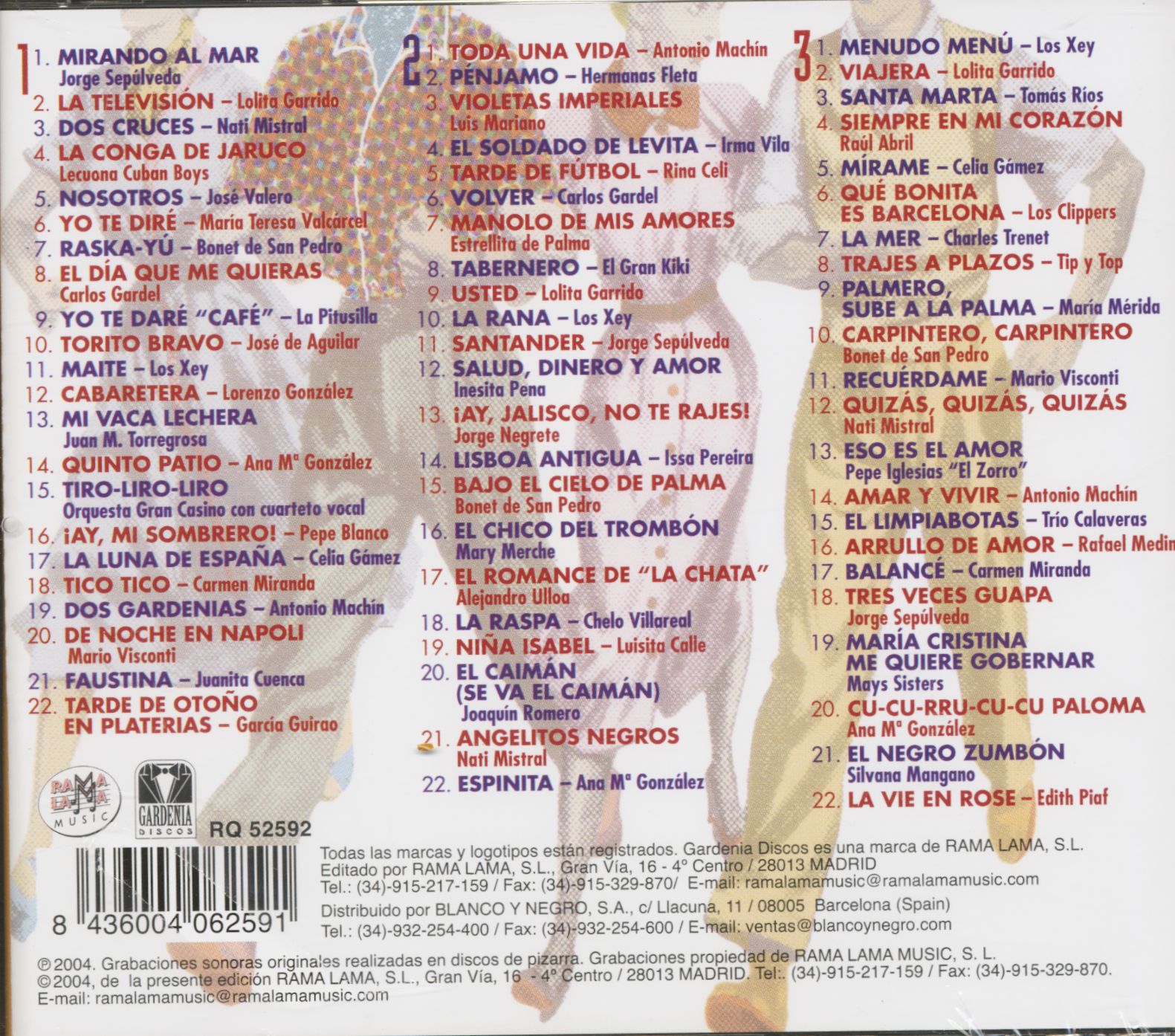 Various CD: 66 Grandes Éxitos De Los 40 Y 50 (3-CD) - Bear Family Records