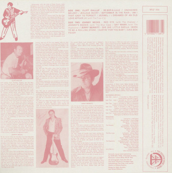 The Legendary Guitarists Of Gene Vincent (LP)