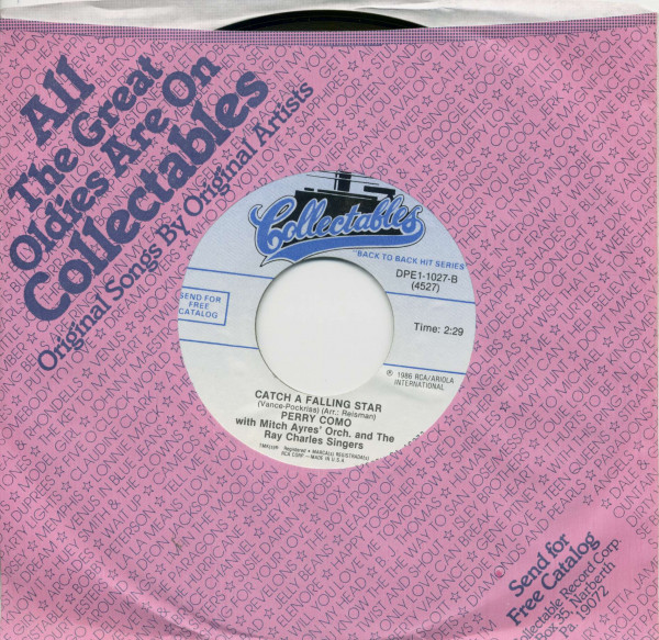 Hot Diggity (Dog Ziggity Boom) - Catch A Falling Star (7inch, 45rpm, BC, CS)