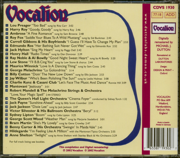 Vocalion Nostalgia Highlights (CD)