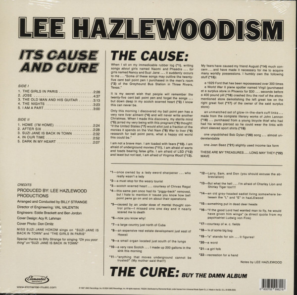 Lee Hazlewoodism - Its Cause And Cure (LP, 180g Vinyl)