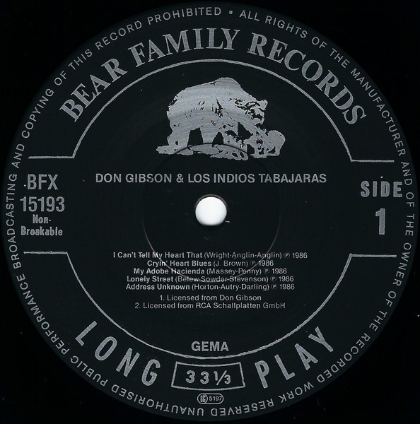 Don Gibson & Los Indios Tabajaras (LP)