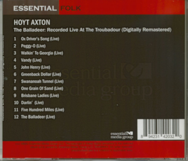 The Balladeer: Recorded Live at the Troubadour (CD)