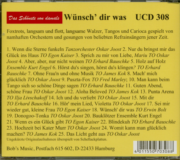 Wünsch' dir was - Ein unterhaltsames Tanzmusikprogramm (CD)
