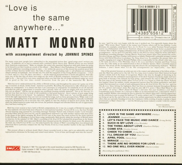 Love Is The Same Anywhere (CD)