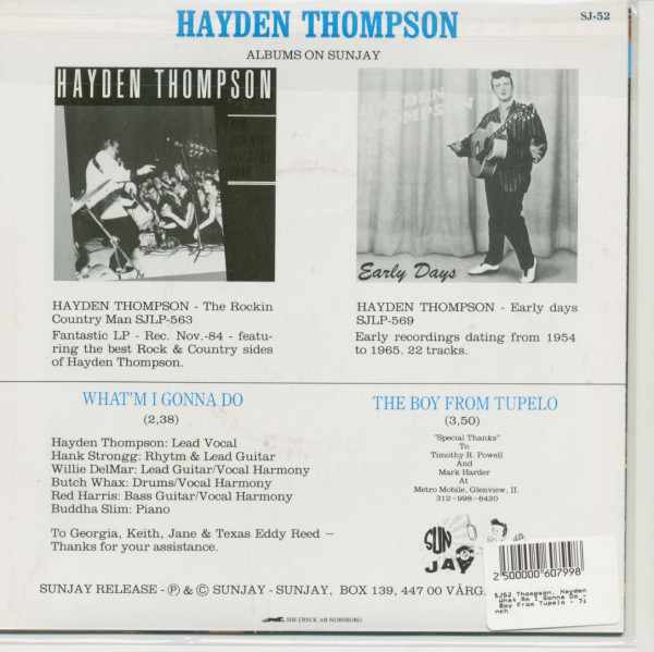 What Am I Gonna Do - Boy From Tupelo ( 7inch, 45rpm)