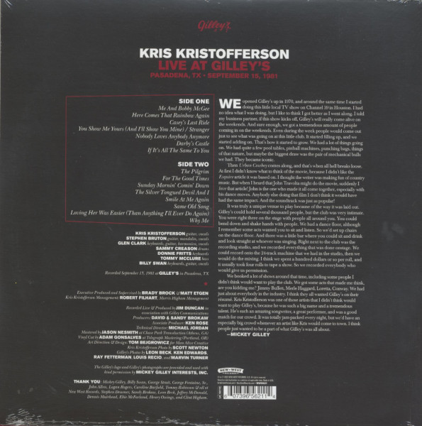 Live At Gilley's - Pasadena, TX - September 15, 1981 (LP)