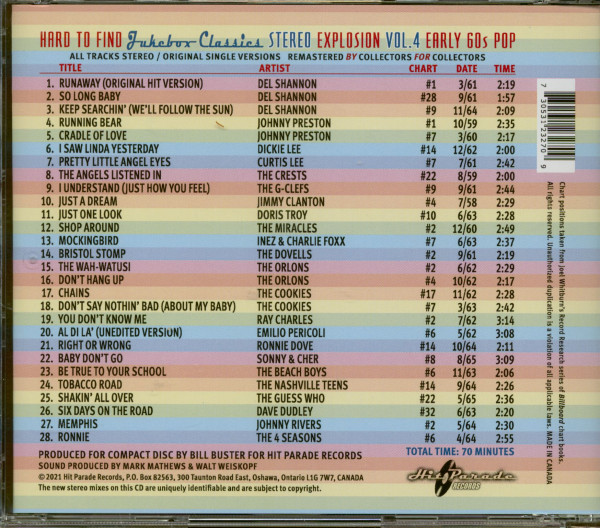 Stereo Explosion Vol.4 - Early 60s Pop (CD)