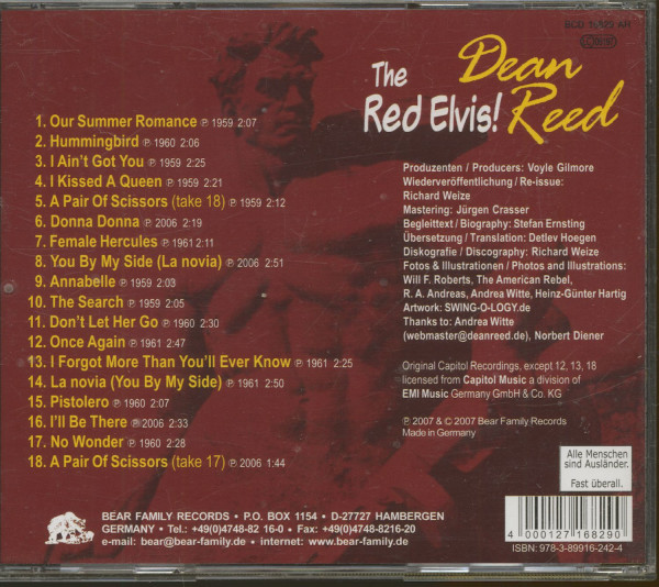The Red Elvis - The Very Strange Story Of Dean Reed (CD)