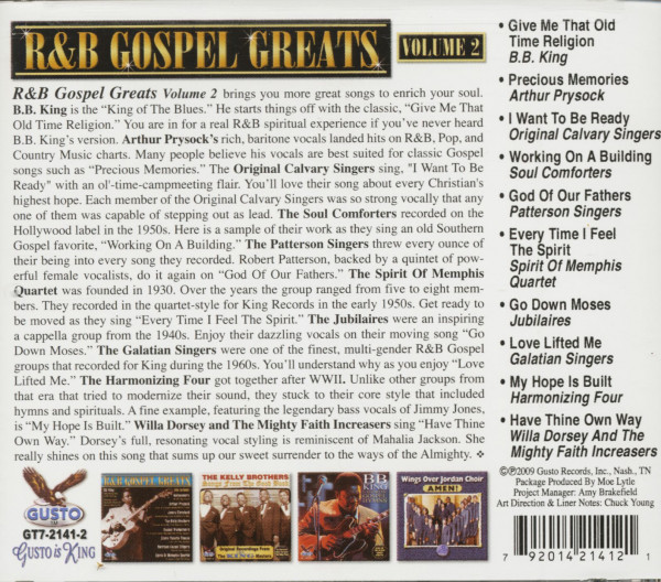 R&B Gospel Greats Vol.2 (CD)
