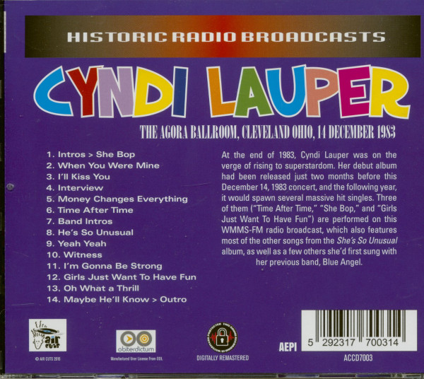 The Agora Ballroom, Cleveland Ohio, 14 December 1983 (CD)