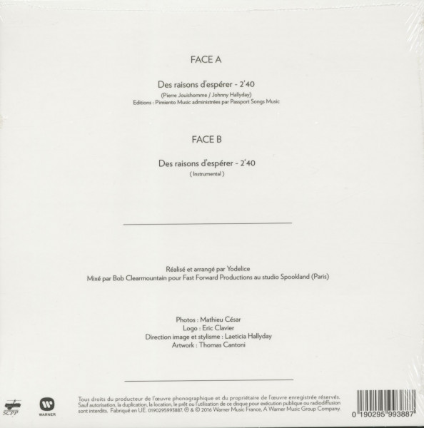 Des Raisons D'esperer (7inch, 45rpm, Ltd.)