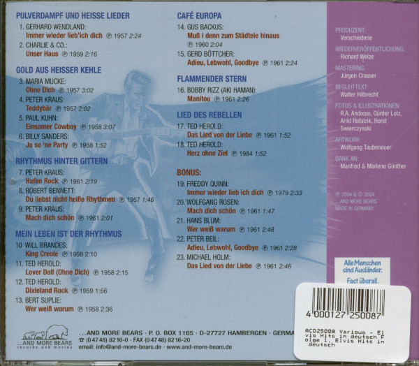 Elvis Hits in Deutsch Folge 1 (CD)