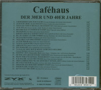 Aperçu: Caféhaus Der 30er Und 40er Jahre (CD) Aperçu: Caféhaus Der 30er Und 40er Jahre (CD)