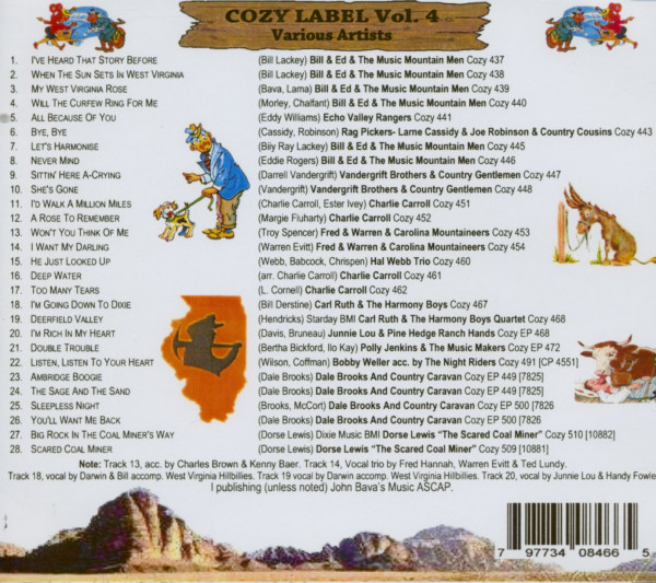 Country Music On The Cozy Label Vol.4 (CD)