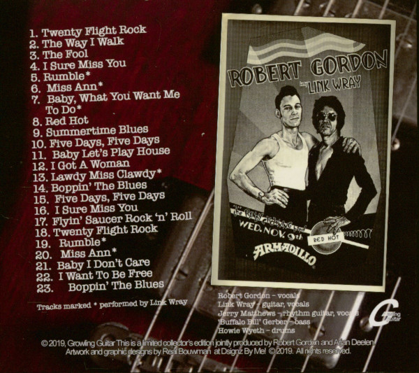 Robert Gordon with Link Wray - Their First Nationwide Tour (CD)