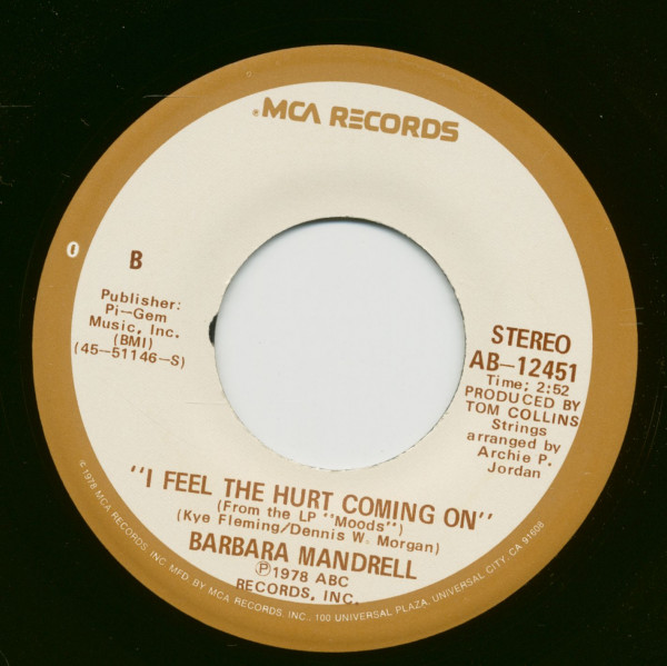 I Don't Want To Be Right - I Feel The Hurt Coming On (7inch, 45rpm)