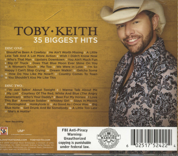 Keith, Toby 35 Biggest Hits (2-CD)