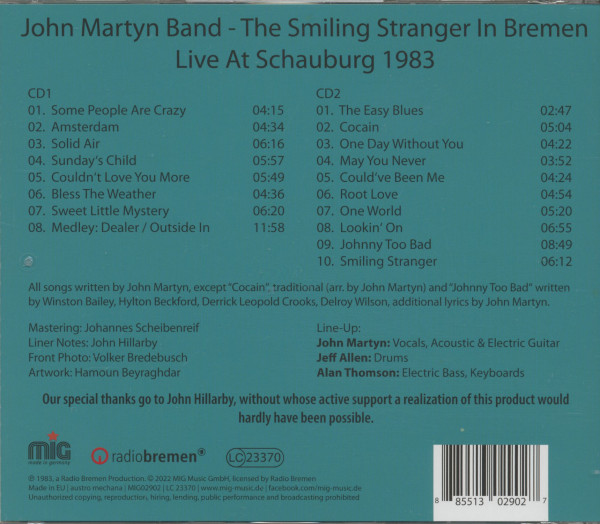 The Smiling Stranger In Bremen - Live At Schauburg 1983 (2-CD)