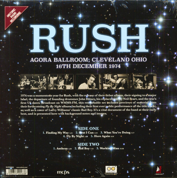 Agora Ballroom, Cleveland, Ohio, 16th December 1974 (LP, 180g Vinyl, Picture Disc, Ltd.)
