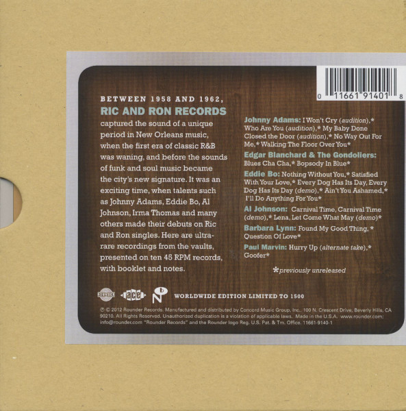 Ric & Ron Records - From The Vaults (10x7inch, 45rpm