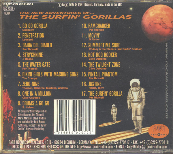 The New Adventures Of The Surfin' Gorillas (CD)