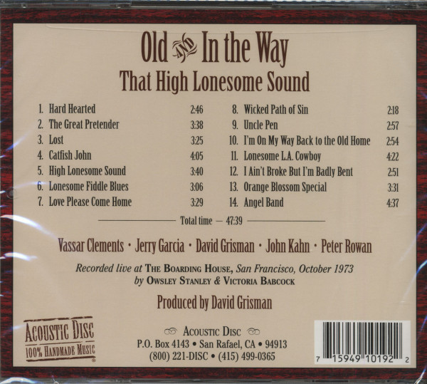 Old And In The Way – That High Lonesome Sound (CD)