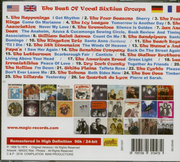 The Best Of Vocal Sixties Groups (CD)
