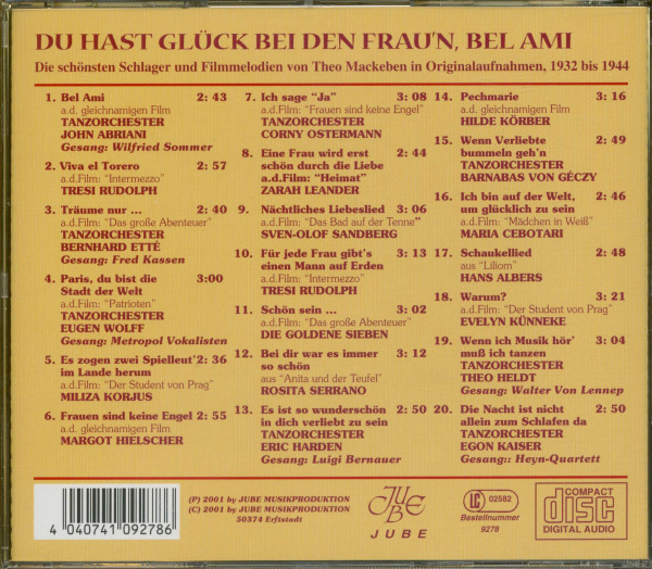Du hast Glück bei den Frau'n, Bel Ami (CD)