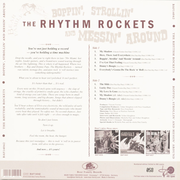 Boppin', Strollin' And Messin' Around (LP, 10inch, 45rpm, Ltd.)
