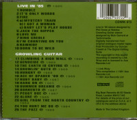 Aperçu: Live In '85 & Growling Guitar (CD) Aperçu: Live In '85 & Growling Guitar (CD)