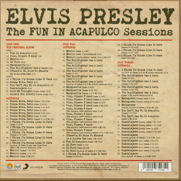 The Fun In Acapulco Sessions (3-CD)