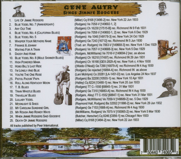 Sings Jimmie Rodgers (CD-R)