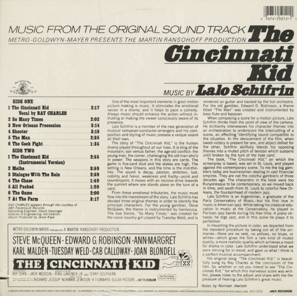 The Cincinnati Kid - Music From The Original Soundtrack (LP)