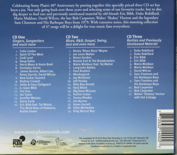 40 Years Stony Plain (3-CD)