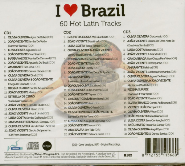 I Love Brazil - 60 Hot Latin Tracks (3-CD)