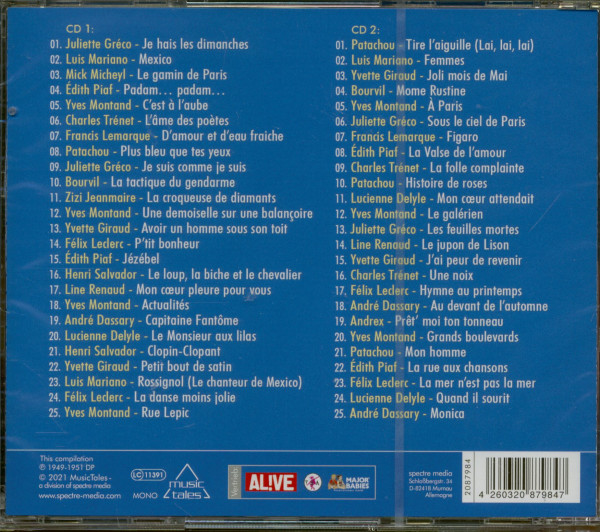 Le chansons de l'annee 1951 (2-CD)