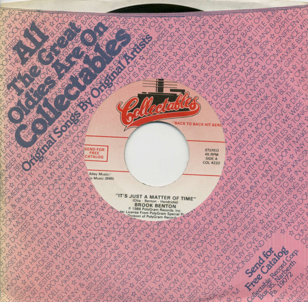 Brook Benton, It's Just A Matter Of Time - Jerry Butler, Never Gonna Give You Up (7inch, 45rpm, BC, CS)