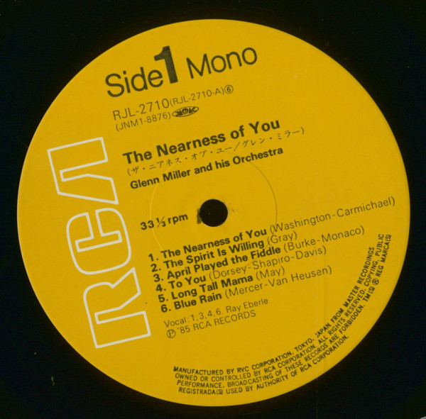 The Nearness Of You (LP, Japan)