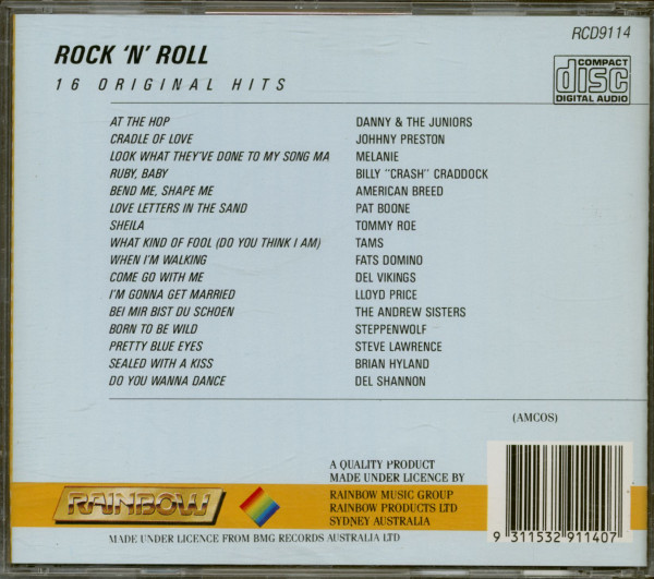 Rock 'N' Roll 16 Original Hits (CD)