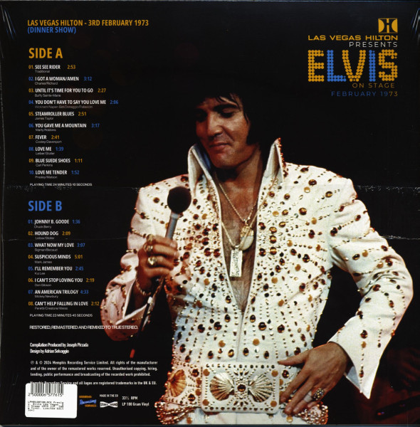 Las Vegas, On Stage 1973 (LP, 180g Vinyl, Limited Editi)