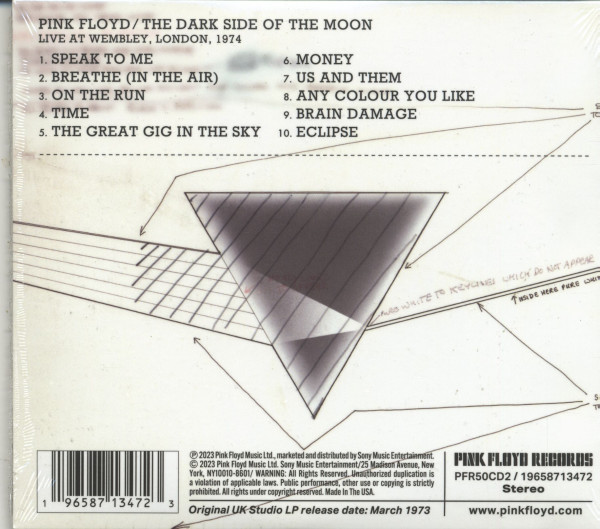 The Dark Side Of The Moon - Live At Wembley 1974 (CD)