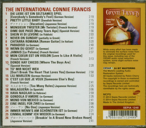 The International Connie Francis - Connie Sings In Nine Languages! (CD)