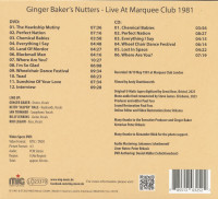 Aperçu: Ginger Baker's Nutters Live At The Marquee Club 1981 (CD + DVD) Aperçu: Ginger Baker's Nutters Live At The Marquee Club 1981 (CD + DVD)