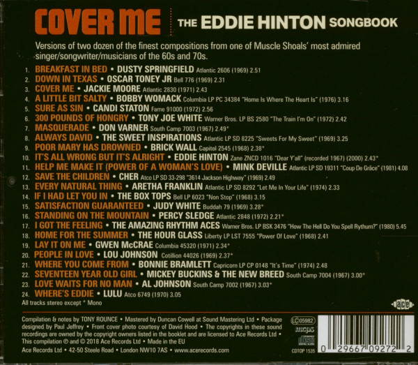 Cover Me - The Eddie Hinton Songbook (CD)