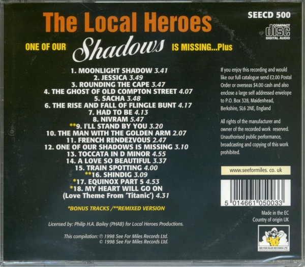 Local Heroes One Of Our Shadows Is Missing...plus